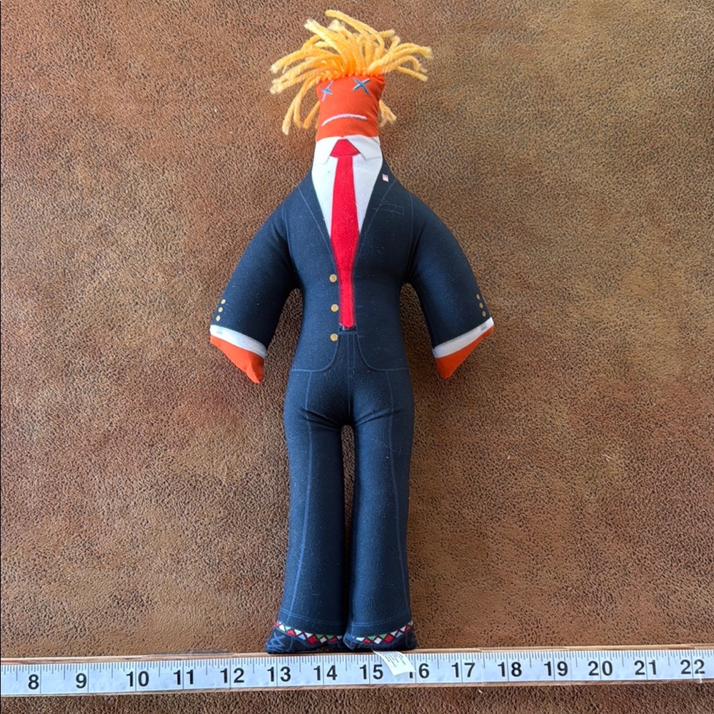 Dammit Doll Trump in suit look alike Orange and Blue Plush - Picture 6 of 7